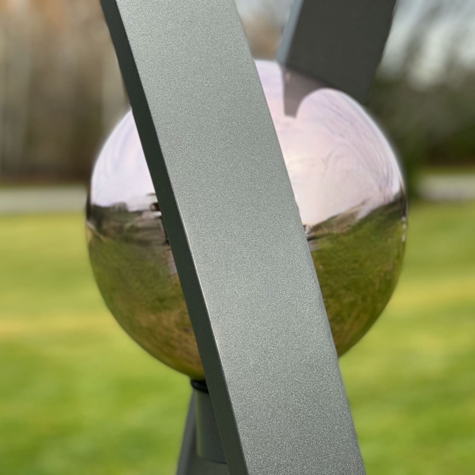 Contemporary metal sculpture Love Is Presence by Ottawa artist Timothy Gordon Johnson