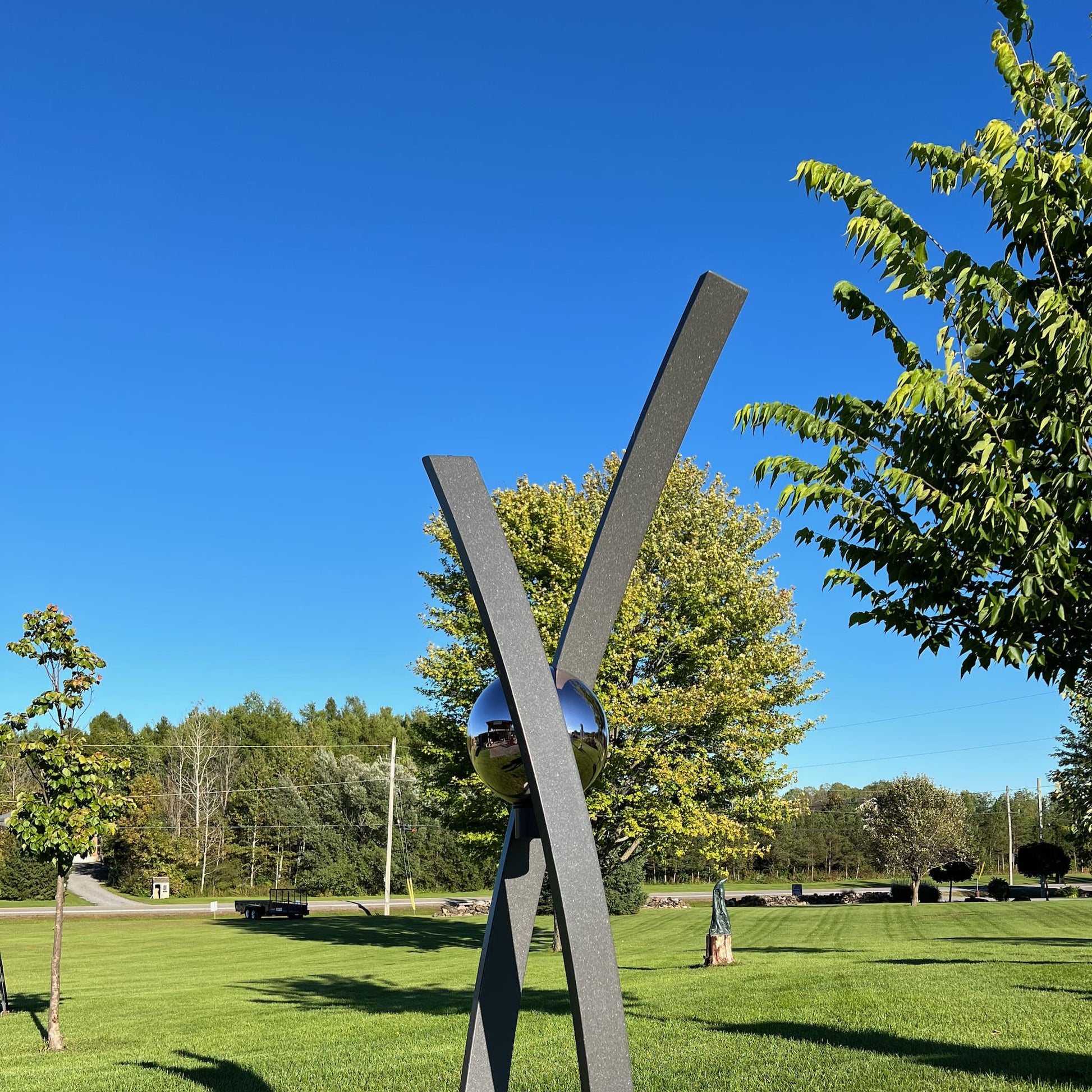 Contemporary metal sculpture Love Is Presence by Ottawa artist Timothy Gordon Johnson