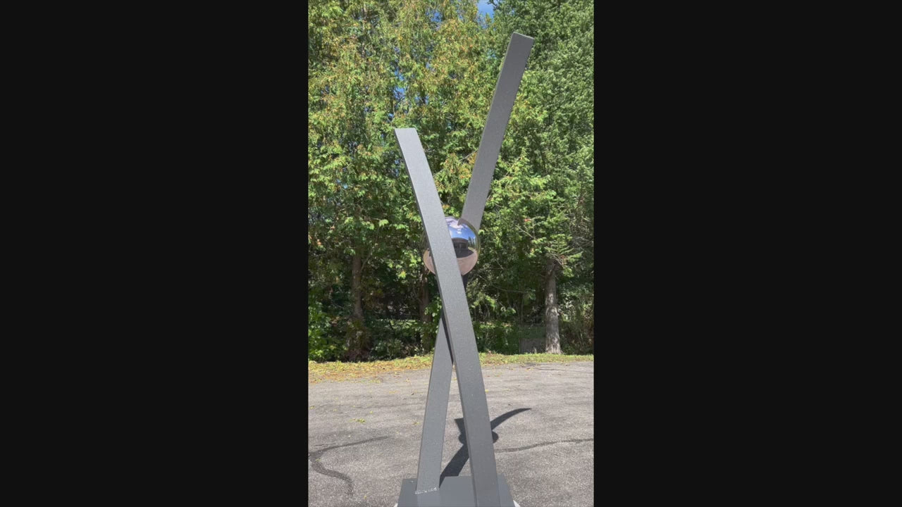 Contemporary metal sculpture Love Is Presence by Ottawa artist Timothy Gordon Johnson