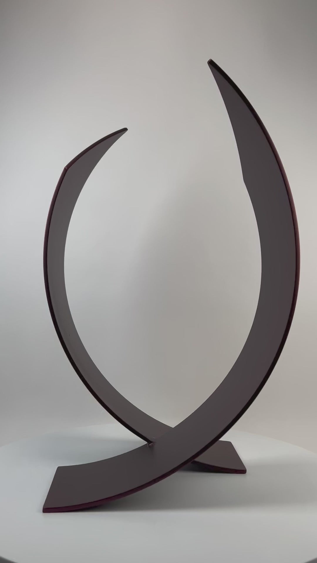 Contemporary metal sculpture “Twin Flame” by Ottawa artist Timothy Gordon Johnson