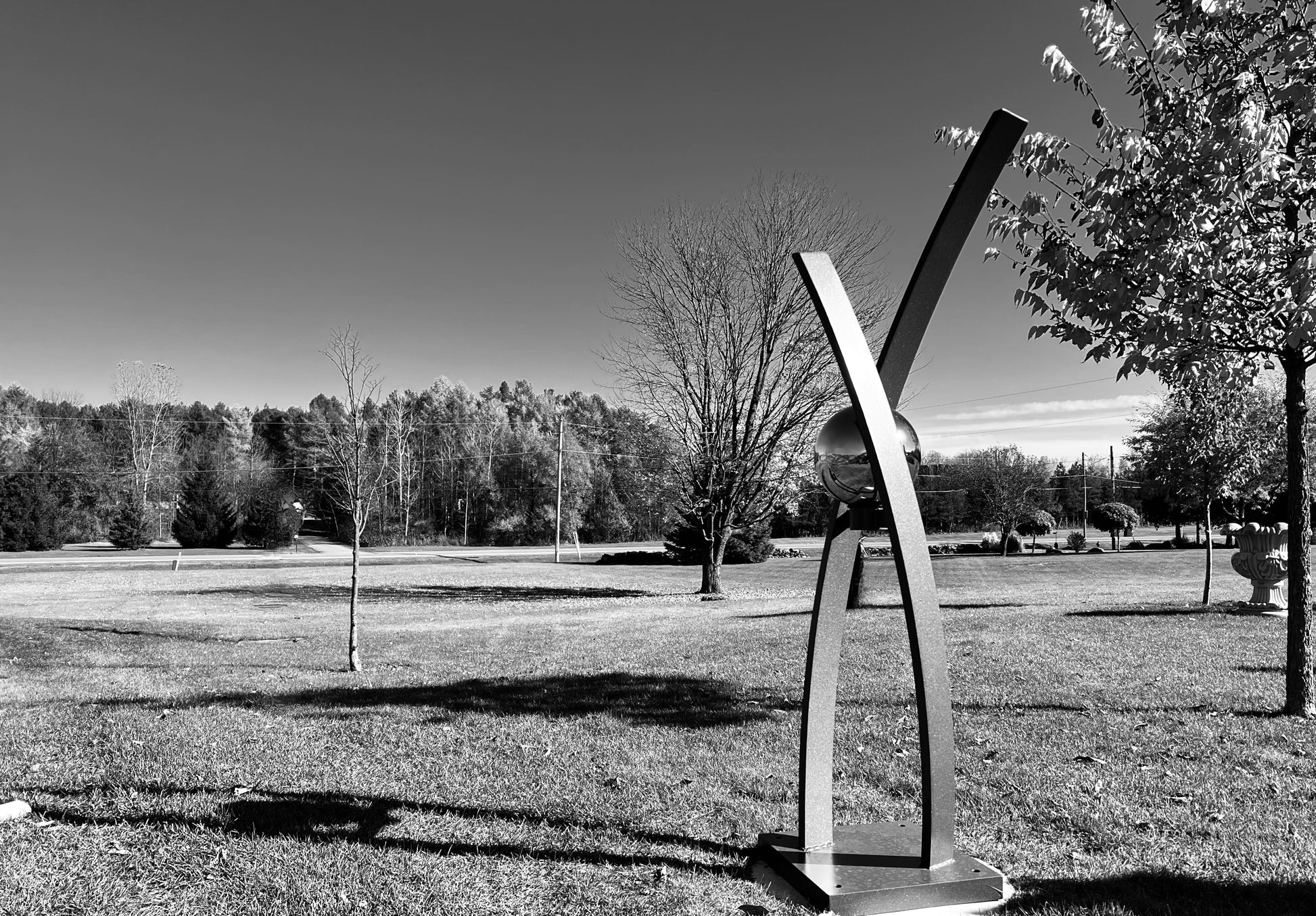 Contemporary metal sculpture Love Is Presence by Ottawa artist Timothy Gordon Johnson