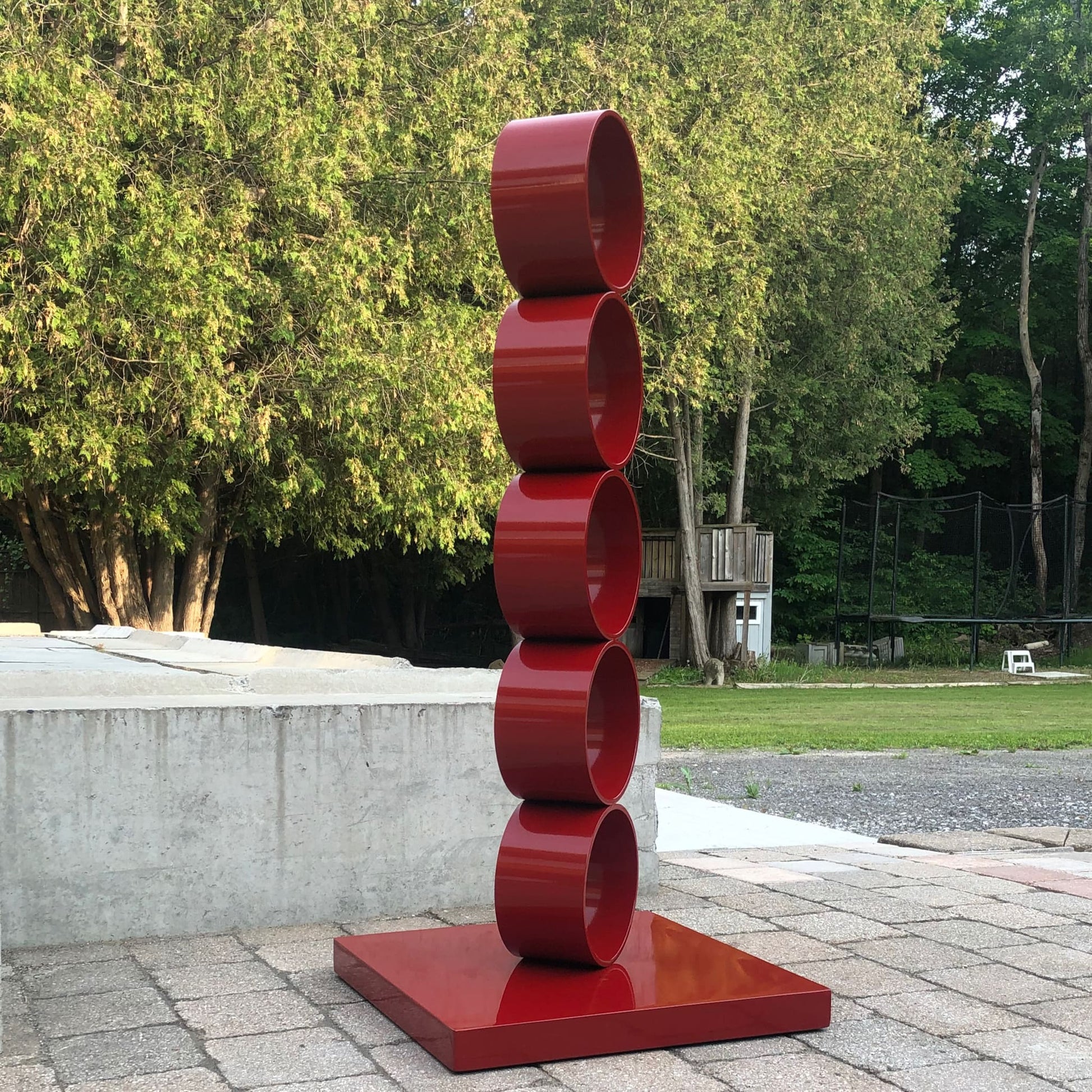 Of Five Rings - Contemporary metal sculpture by Ottawa artist Timothy Gordon Johnson