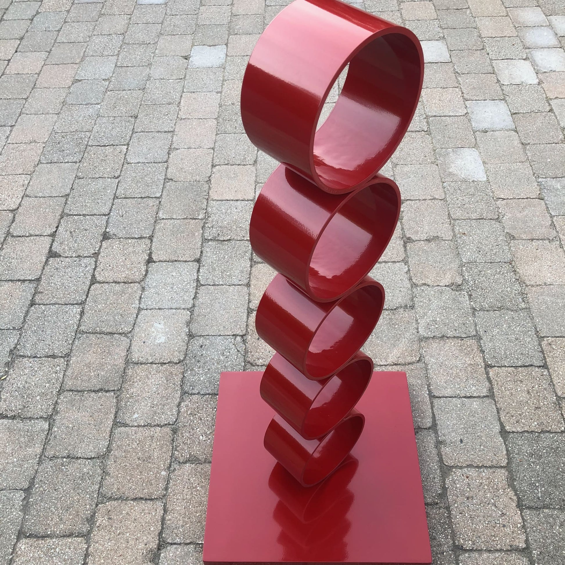 Of Five Rings - Contemporary metal sculpture by Ottawa artist Timothy Gordon Johnson