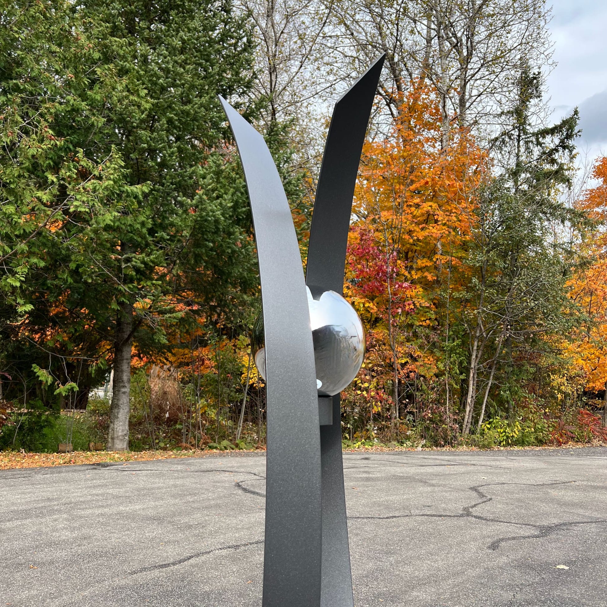 Contemporary metal sculpture Love Is Presence by Ottawa artist Timothy Gordon Johnson