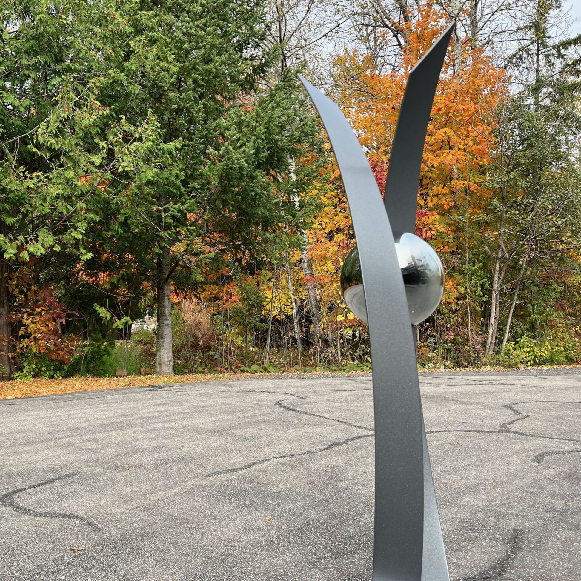 Contemporary metal sculpture Love Is Presence by Ottawa artist Timothy Gordon Johnson