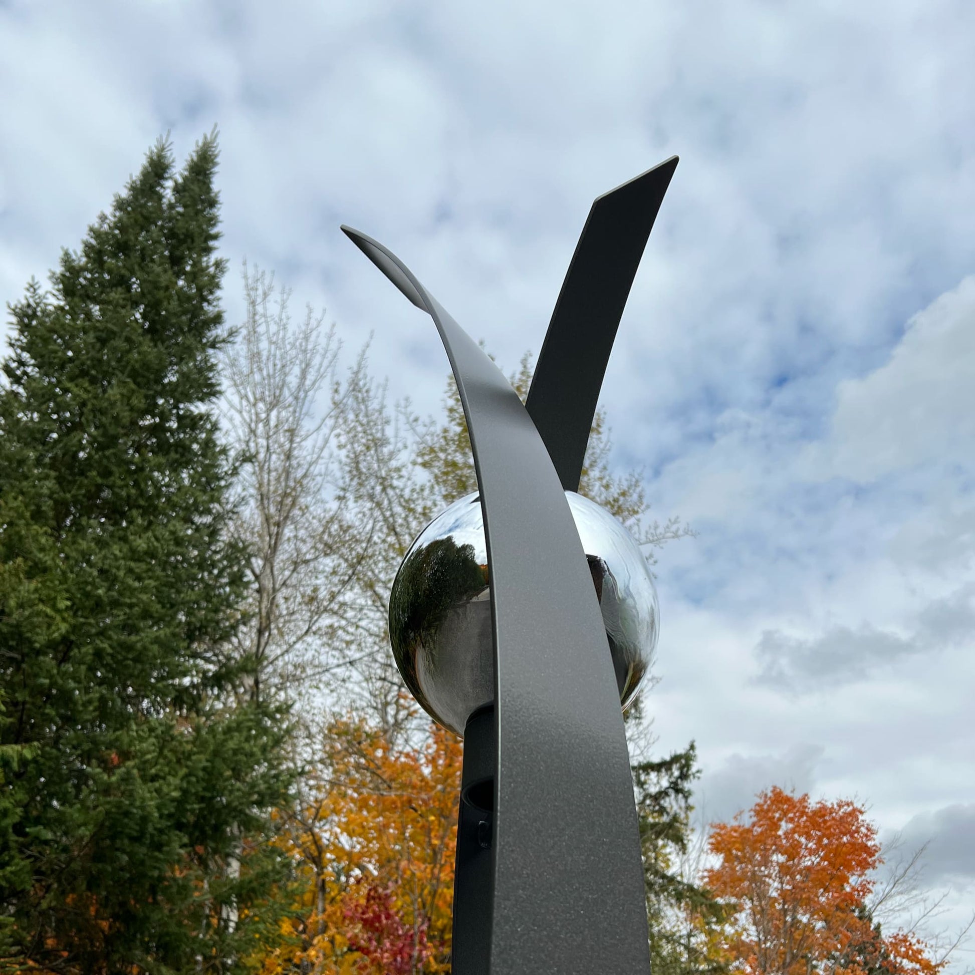 Contemporary metal sculpture Love Is Presence by Ottawa artist Timothy Gordon Johnson