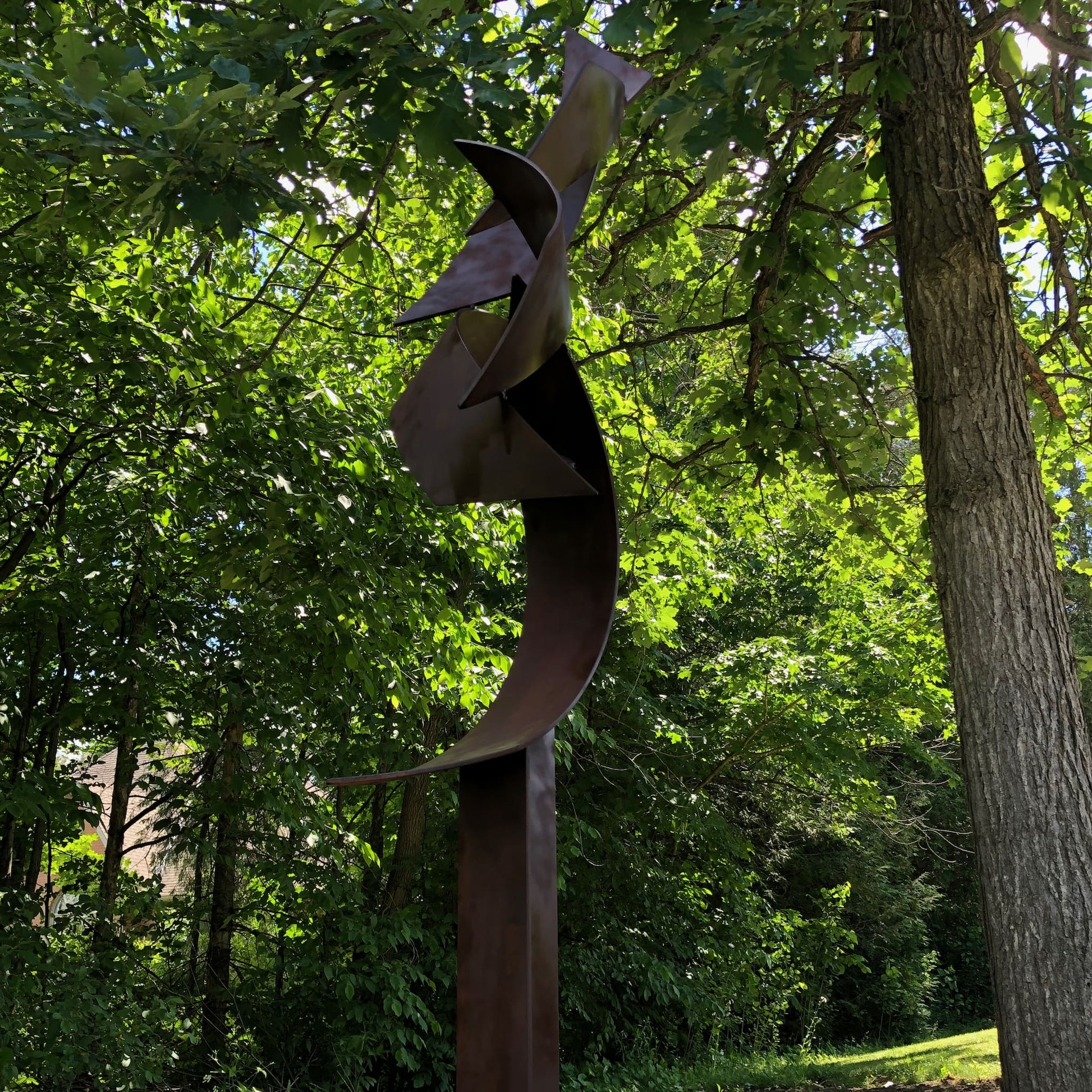 Polygon Flight - Contemporary metal sculpture by Ottawa artist Timothy Gordon Johnson