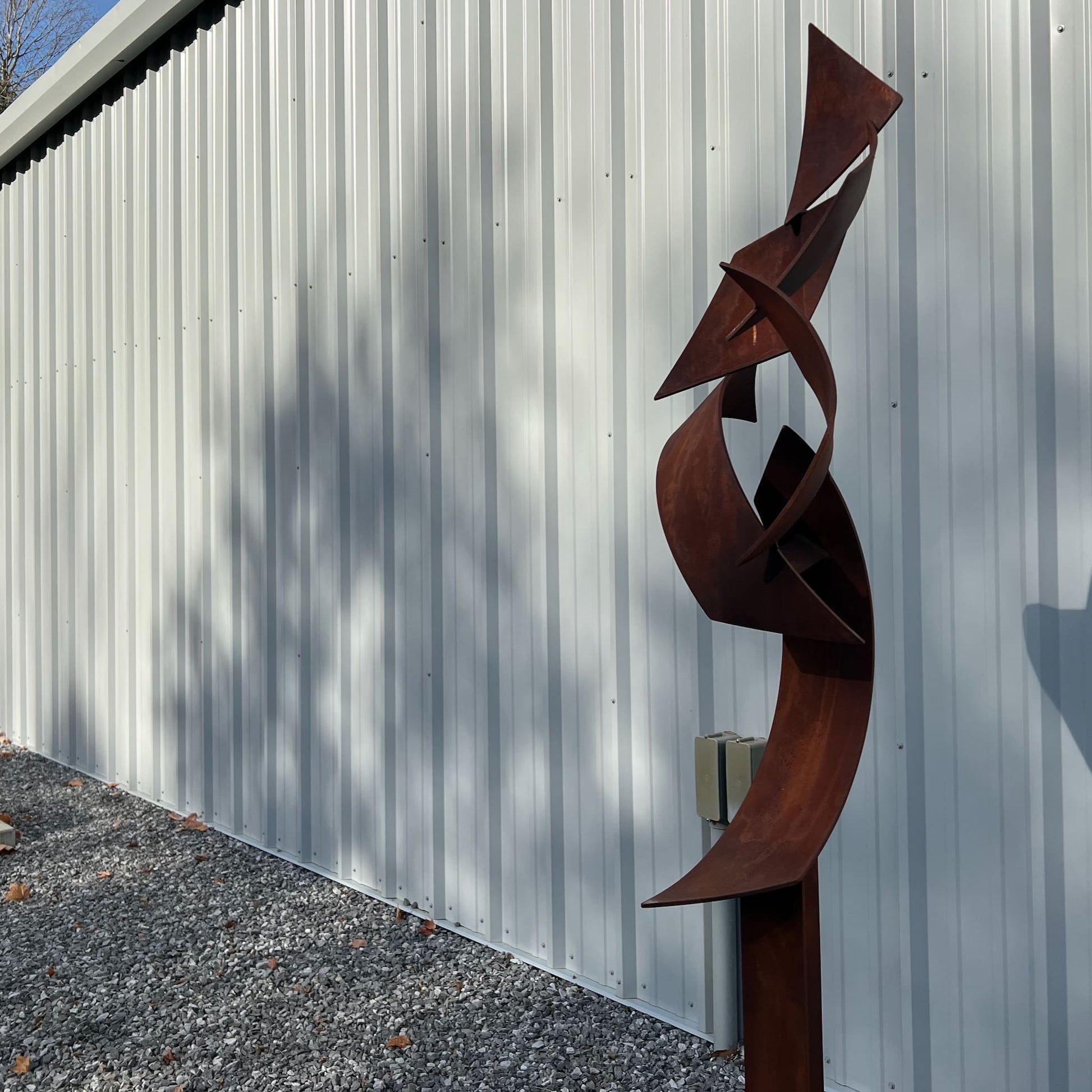 Polygon Flight - Contemporary metal sculpture by Ottawa artist Timothy Gordon Johnson