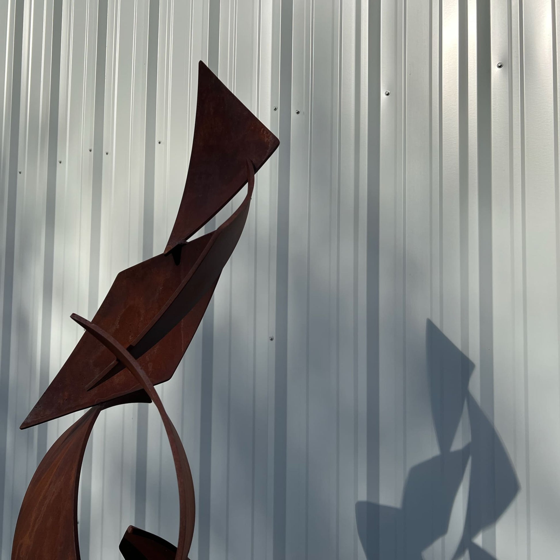 Polygon Flight - Contemporary metal sculpture by Ottawa artist Timothy Gordon Johnson