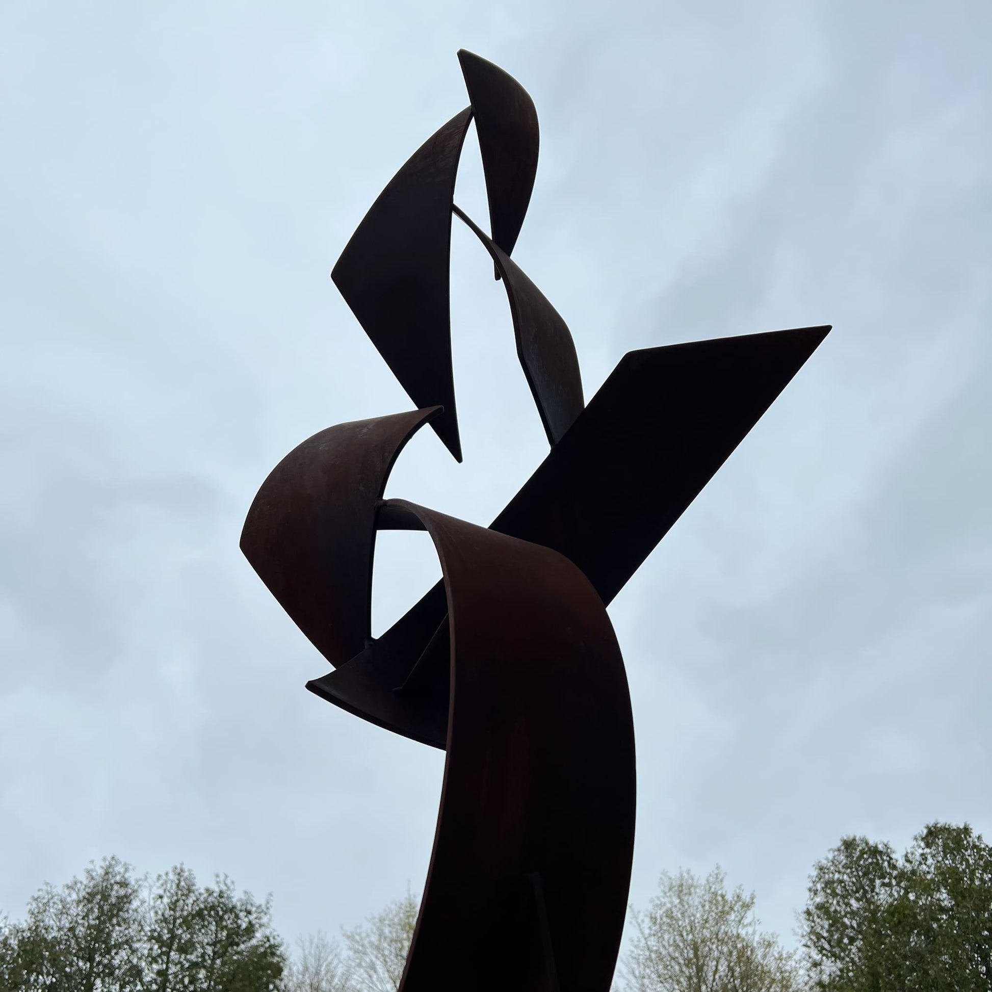 Polygon Flight - Contemporary metal sculpture by Ottawa artist Timothy Gordon Johnson