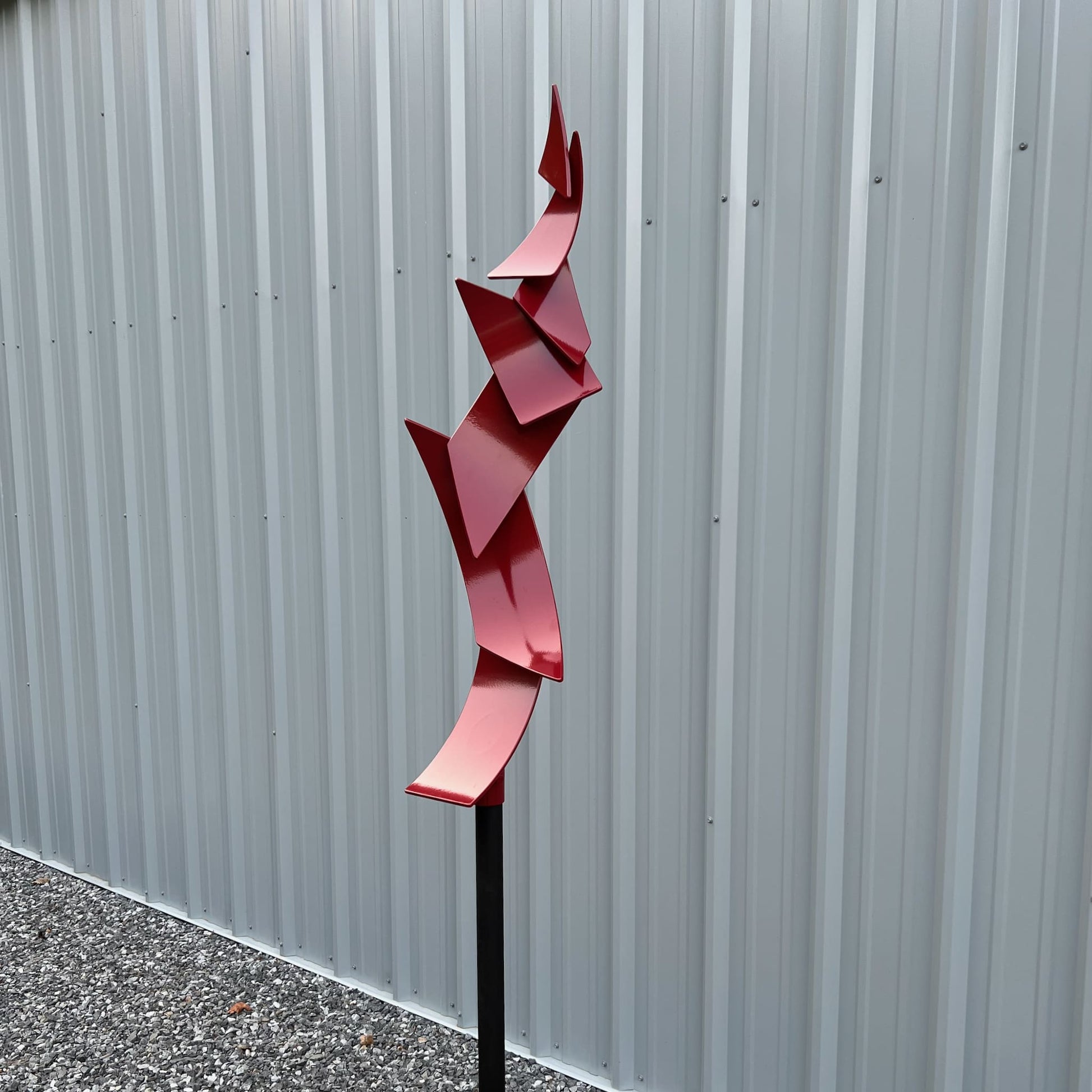 Polygon Flight - Contemporary metal sculpture by Ottawa artist Timothy Gordon Johnson