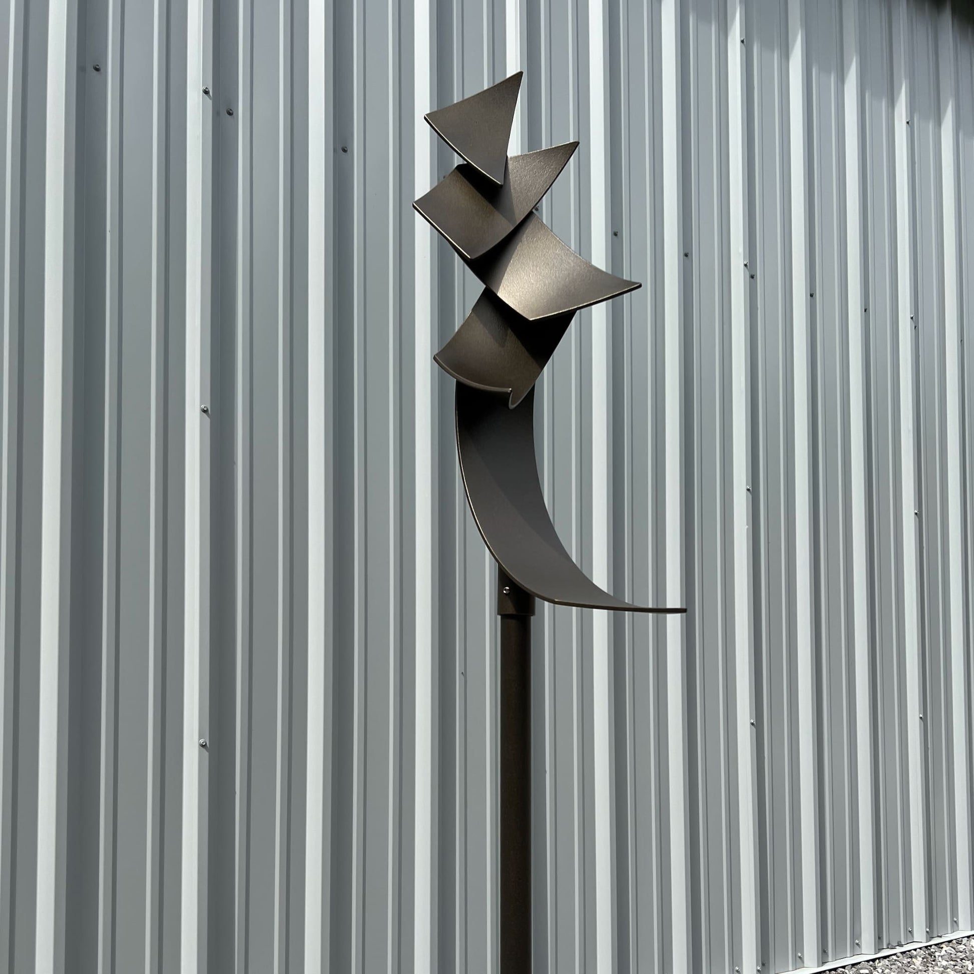 Polygon Flight - Contemporary metal sculpture by Ottawa artist Timothy Gordon Johnson