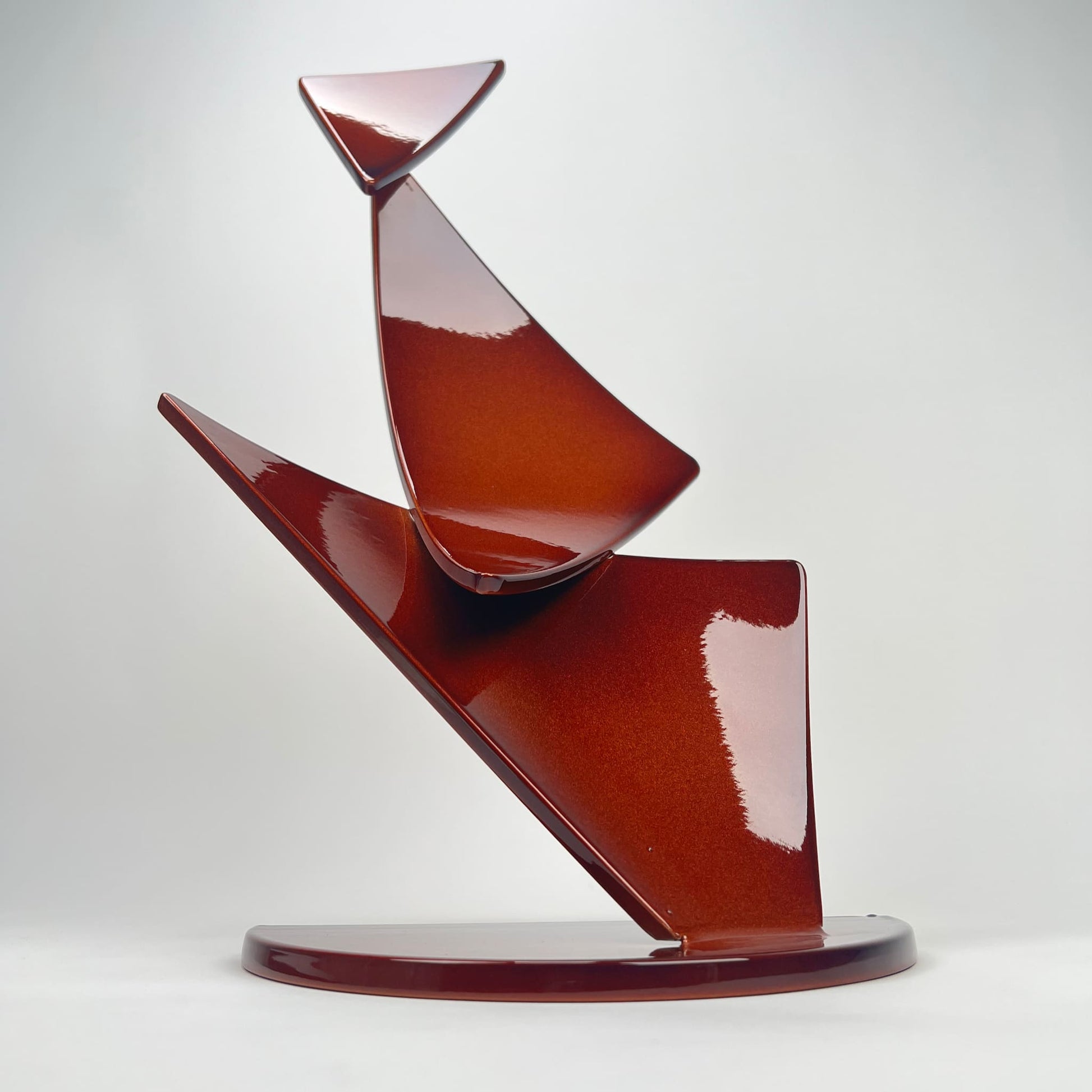 Gordon Johnson Art contemporary metal sculpture, a modern metal art series Flutter by Ottawa artist Timothy Gordon Johnson