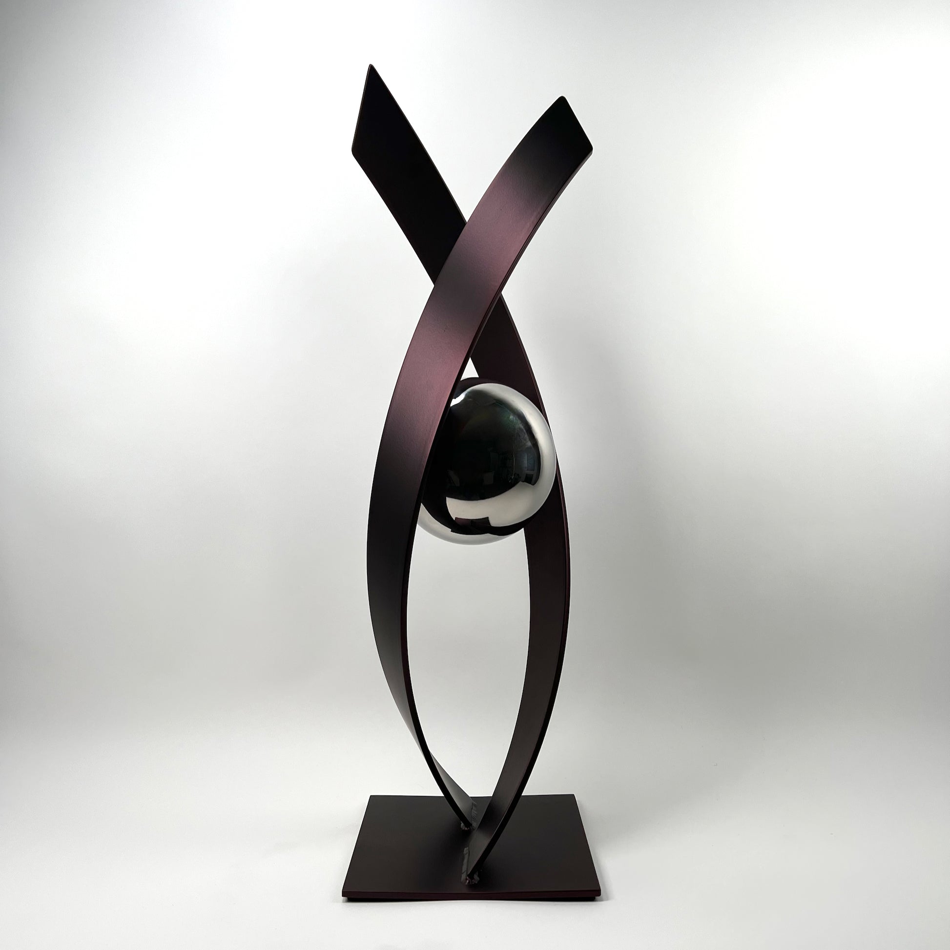 Contemporary metal sculpture series Love Is Presence by Ottawa artist Timothy Gordon Johnson.