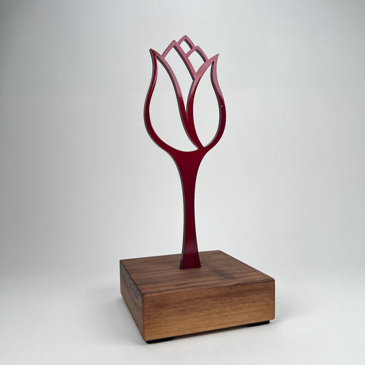 Gratitulip - Walnut Base, Red