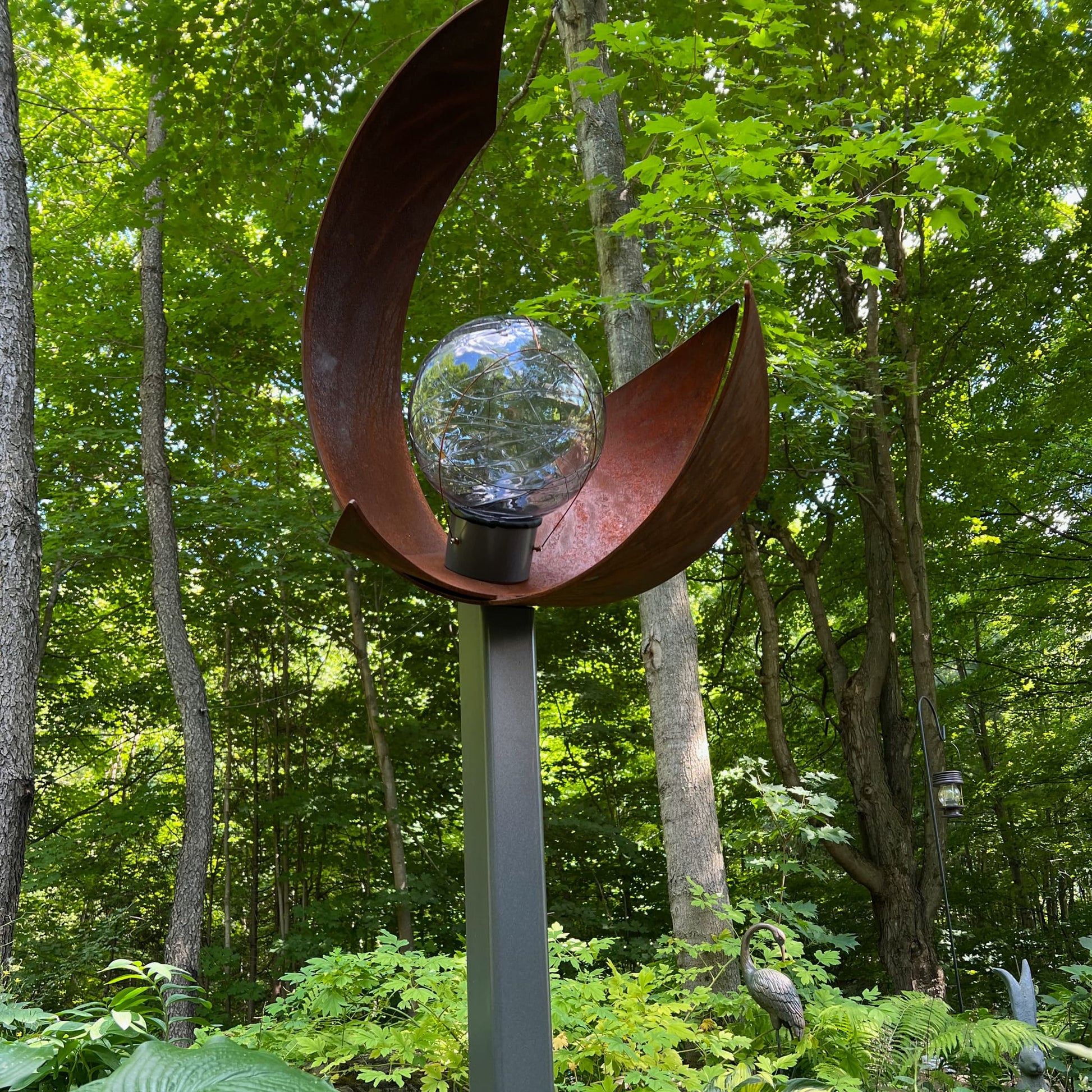 Fortune Flower - Contemporary metal sculpture by Ottawa artist Timothy Gordon Johnson